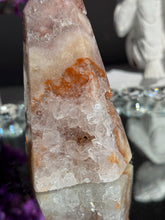 Load image into Gallery viewer, Pink amethyst tower with quartz druzy 3307
