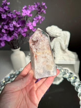 Load image into Gallery viewer, Flowery Pink amethyst tower 3308
