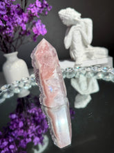 Load image into Gallery viewer, Pink amethyst tower with amethyst druzy 3309
