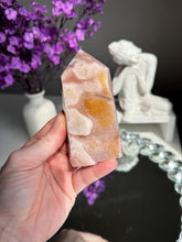 Load image into Gallery viewer, Orange Pink amethyst tower 3309
