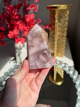 Load image into Gallery viewer, Pink amethyst tower with amethyst 3310
