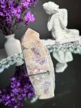 Load image into Gallery viewer, Yellow Pink amethyst tower with amethyst 3309
