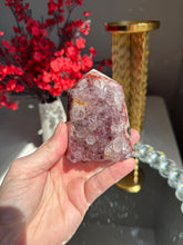 Load image into Gallery viewer, Natural Pink Amethyst Tower, Druzy Crystal Decor, Brazilian Quartz Healing Stone 3309
