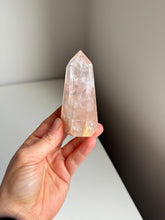 Load image into Gallery viewer, Brazilian Rose Quartz Tower Stone for Love Heart Chakra and Spiritual Healing 3337F
