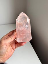 Load image into Gallery viewer, REPAIRED Brazilian Rose Quartz Tower Stone for Love Heart Chakra and Spiritual Healing 3335
