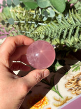 Load image into Gallery viewer, Brazilian Rose Quartz Sphere with Asterism Stone for Love Heart Chakra and Spiritual Healing 3313 F
