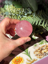 Load image into Gallery viewer, Brazilian Rose Quartz Sphere with Asterism Stone for Love Heart Chakra and Spiritual Healing 3312 G
