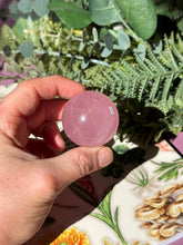 Load image into Gallery viewer, Brazilian Rose Quartz Sphere with Asterism Stone for Love Heart Chakra and Spiritual Healing 3314L
