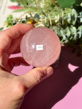 Load image into Gallery viewer, Rose Quartz Sphere with Asterism Stone for Love Heart Chakra and Spiritual Healing 3317
