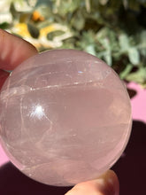 Load image into Gallery viewer, Rose Quartz Sphere with Asterism Stone for Love Heart Chakra and Spiritual Healing 3327 C
