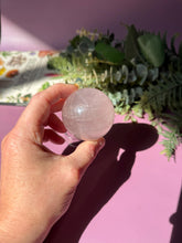 Load image into Gallery viewer, Rose Quartz Sphere with Asterism Stone for Love Heart Chakra and Spiritual Healing 3327 C

