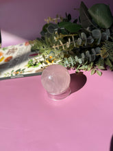 Load image into Gallery viewer, Rose Quartz Sphere with Asterism Stone for Love Heart Chakra and Spiritual Healing 3327 C

