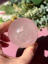 Load image into Gallery viewer, Rose Quartz Sphere with Asterism Stone for Love Heart Chakra and Spiritual Healing 3326 B
