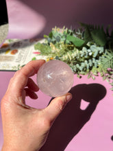Load image into Gallery viewer, Rose Quartz Sphere with Asterism Stone for Love Heart Chakra and Spiritual Healing 3326 D
