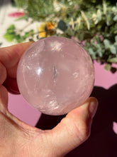 Load image into Gallery viewer, Rose Quartz Sphere with Asterism Stone for Love Heart Chakra and Spiritual Healing 3325 B
