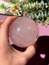 Load image into Gallery viewer, Rose Quartz Sphere with Asterism Stone for Love Heart Chakra and Spiritual Healing 3324
