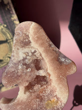 Load image into Gallery viewer, Druzy Pink Amethyst Ghost Crystal Pink Amethyst Geode Tower High Quality Crystal for Healing Energy Balance and Home Decor 3218
