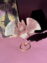 Load image into Gallery viewer, Druzy Pink Amethyst Bat Crystal Pink Amethyst Geode Tower High Quality Crystal for Healing Energy Balance and Home Decor 3217
