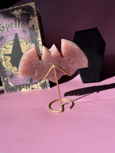 Load image into Gallery viewer, Druzy Pink Amethyst Bat Crystal Pink Amethyst Geode Tower High Quality Crystal for Healing Energy Balance and Home Decor 3218
