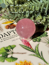 Load image into Gallery viewer, Brazilian Rose Quartz Sphere with Asterism Stone for Love Heart Chakra and Spiritual Healing 3313 E
