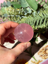 Load image into Gallery viewer, Brazilian Rose Quartz Sphere with Asterism Stone for Love Heart Chakra and Spiritual Healing 3313 F
