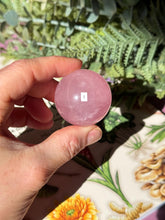 Load image into Gallery viewer, Brazilian Rose Quartz Sphere with Asterism Stone for Love Heart Chakra and Spiritual Healing 3314 I
