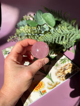 Load image into Gallery viewer, Brazilian Rose Quartz Sphere with Asterism Stone for Love Heart Chakra and Spiritual Healing 3314L
