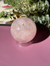 Load image into Gallery viewer, Rose Quartz Sphere with Asterism Stone for Love Heart Chakra and Spiritual Healing 3325 D
