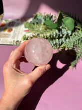 Load image into Gallery viewer, Rose Quartz Sphere with Asterism Stone for Love Heart Chakra and Spiritual Healing 3325 D
