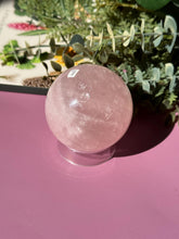Load image into Gallery viewer, Rose Quartz Sphere with Asterism Stone for Love Heart Chakra and Spiritual Healing 3325 D
