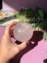 Load image into Gallery viewer, Rose Quartz Sphere with Asterism Stone for Love Heart Chakra and Spiritual Healing 3323
