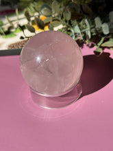Load image into Gallery viewer, Rose Quartz Sphere with Asterism Stone for Love Heart Chakra and Spiritual Healing 3327 C
