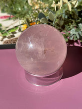 Load image into Gallery viewer, Rose Quartz Sphere with Asterism Stone for Love Heart Chakra and Spiritual Healing 3326 D
