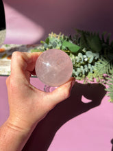 Load image into Gallery viewer, Rose Quartz Sphere with Asterism Stone for Love Heart Chakra and Spiritual Healing 3326 D
