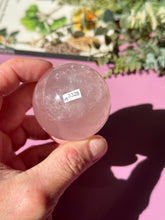 Load image into Gallery viewer, Rose Quartz Sphere with Asterism Stone for Love Heart Chakra and Spiritual Healing 3328 A
