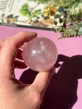 Load image into Gallery viewer, Rose Quartz Sphere with Asterism Stone for Love Heart Chakra and Spiritual Healing 3328 A
