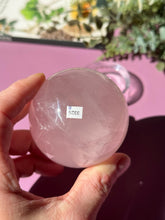 Load image into Gallery viewer, Rose Quartz Sphere with Asterism Stone for Love Heart Chakra and Spiritual Healing 3325 B
