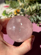 Load image into Gallery viewer, Rose Quartz Sphere with Asterism Stone for Love Heart Chakra and Spiritual Healing 3325 B

