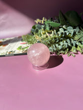 Load image into Gallery viewer, Rose Quartz Sphere with Asterism Stone for Love Heart Chakra and Spiritual Healing 3325 B
