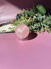 Load image into Gallery viewer, Rose Quartz Sphere with Asterism Stone for Love Heart Chakra and Spiritual Healing 3325 B
