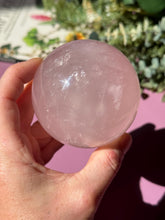 Load image into Gallery viewer, Rose Quartz Sphere with Asterism Stone for Love Heart Chakra and Spiritual Healing 3324
