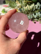 Load image into Gallery viewer, Rose Quartz Sphere with Asterism Stone for Love Heart Chakra and Spiritual Healing 3327 D
