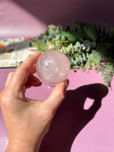 Load image into Gallery viewer, Rose Quartz Sphere with Asterism Stone for Love Heart Chakra and Spiritual Healing 3327 D
