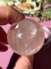 Load image into Gallery viewer, Rose Quartz Sphere with Asterism Stone for Love Heart Chakra and Spiritual Healing 3328 B
