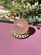 Load image into Gallery viewer, Rose Quartz Sphere with Asterism Stone for Love Heart Chakra and Spiritual Healing 3328 B
