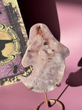 Load image into Gallery viewer, Druzy Pink Amethyst Ghost Crystal Pink Amethyst Geode Tower High Quality Crystal for Healing Energy Balance and Home Decor 3219
