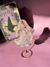 Load image into Gallery viewer, Druzy Pink Amethyst Ghost Crystal Pink Amethyst Geode Tower High Quality Crystal for Healing Energy Balance and Home Decor 3219
