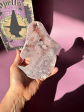 Load image into Gallery viewer, Druzy Pink Amethyst Ghost Crystal Pink Amethyst Geode Tower High Quality Crystal for Healing Energy Balance and Home Decor 3219
