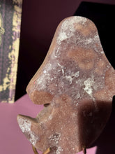 Load image into Gallery viewer, Druzy Pink Amethyst Ghost Crystal Pink Amethyst Geode Tower High Quality Crystal for Healing Energy Balance and Home Decor 3218
