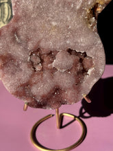 Load image into Gallery viewer, Druzy Pink Amethyst Pumpkin Crystal Pink Amethyst Geode Tower High Quality Crystal for Healing Energy Balance and Home Decor 3218
